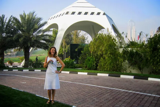 Spending the day watching the golf stars whack little balls about at the Dubai Desert Classic