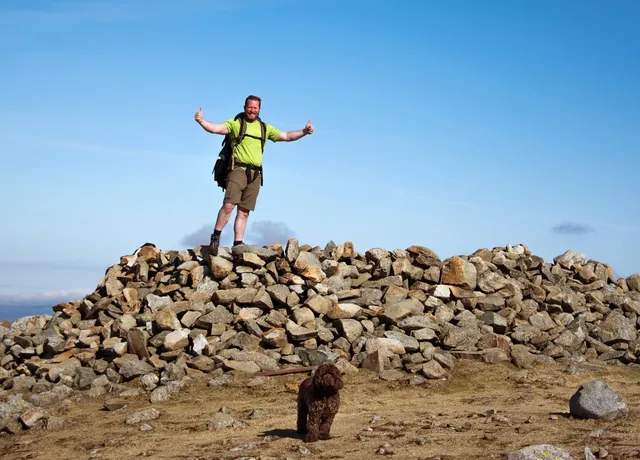 Crossing the cairns across High Raise and Ullscarf