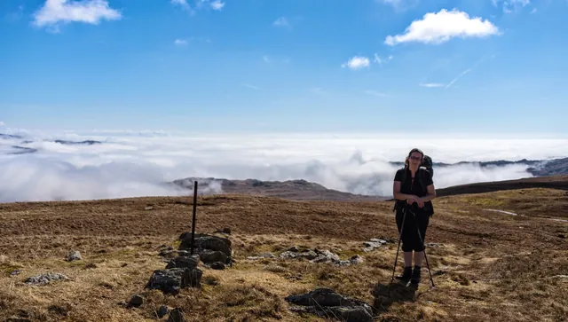 Brilliant cloud inversion and nice to be above the clouds for most of the day