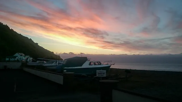 Sunset in Minehead, snapped on my mobile phone whilst out on a quick walk with Barney. Good omen?