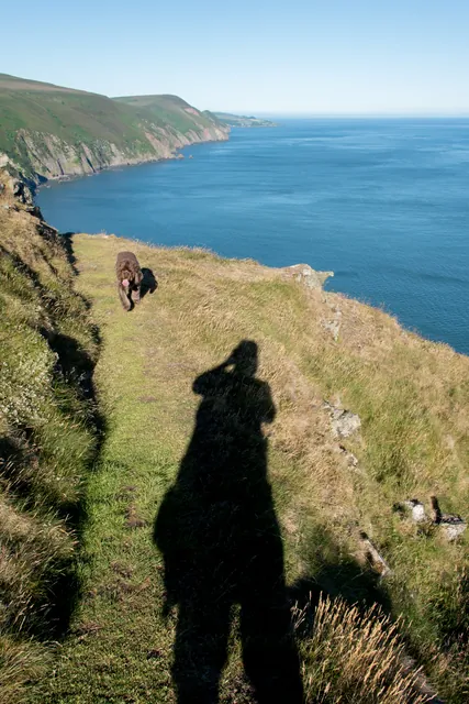 Looking down the coast to Trentishoe Down, Holdstone Down, Great Hangman and Little Hangman