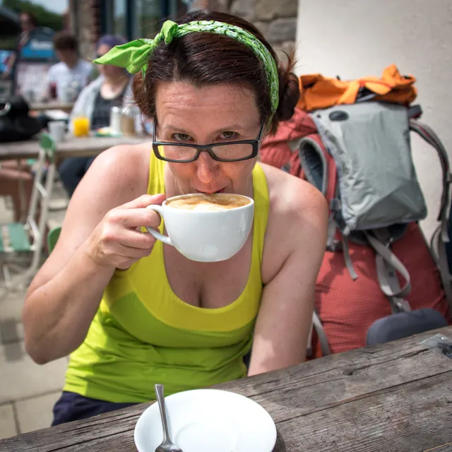 We got into a routine of stopping for lattes in the nearest morning town (Barnstaple in this case), reminding us that we cannot live on Nescafe granules alone
