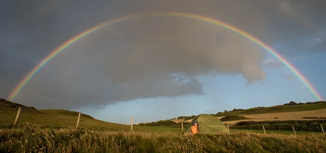 Fabulous rainbow to entertain us at camp