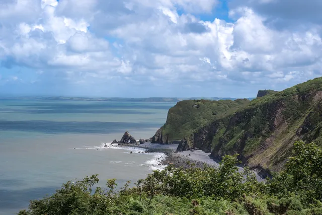 Looking back to Blackchurch Rock