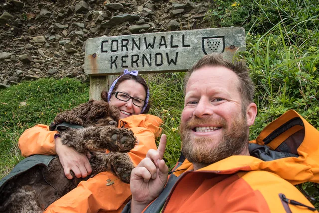 Crossing the North Devon-Cornwall border at Marsland Mouth