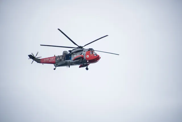 So many helicopters patrolling the coast