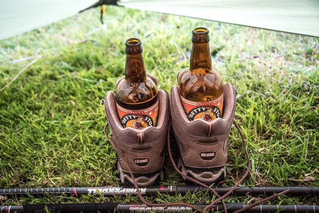 Bad weather in Mousehole, so we found a camp site serving beer!