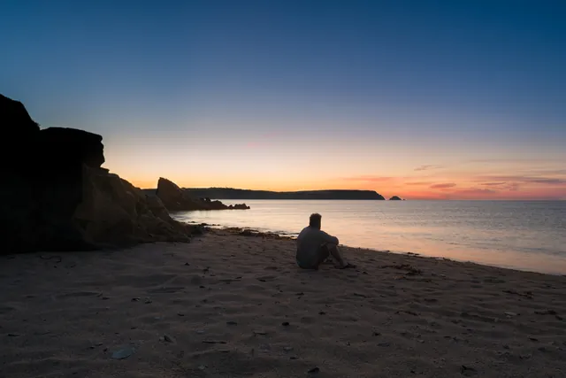 Sunrise on Porthbean Beach