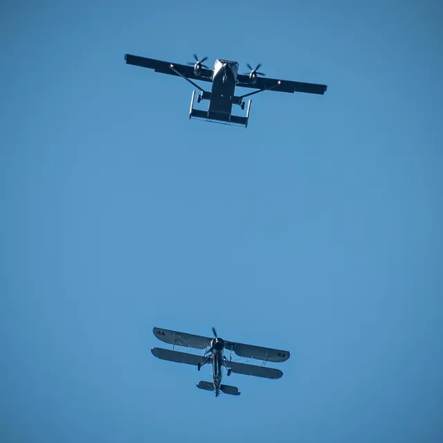 Practice runs for the local air show