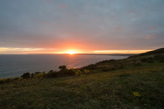 Nice sunset on our last camp in South Cornwall