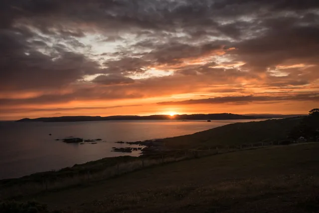 First evening sunset camping in South Devon. Promising start