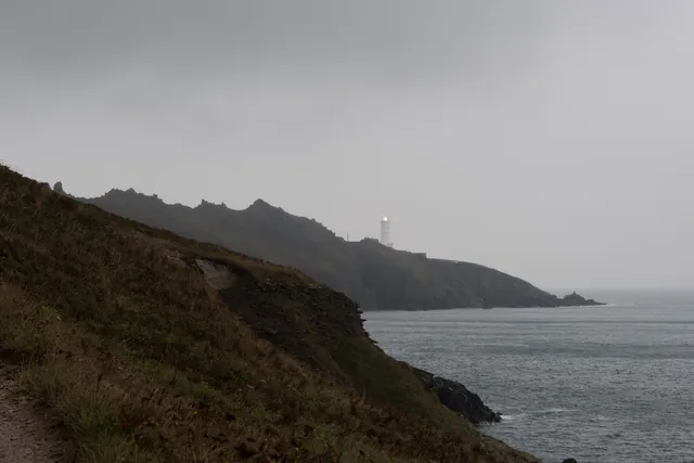 Wet weather at Start Point, adding to its atmosphere
