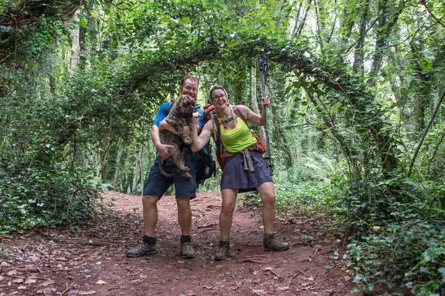 There were rumours of a 500 mile sign at the end of Torbay, but we didn't find it so made this arch our 500 mile-marker