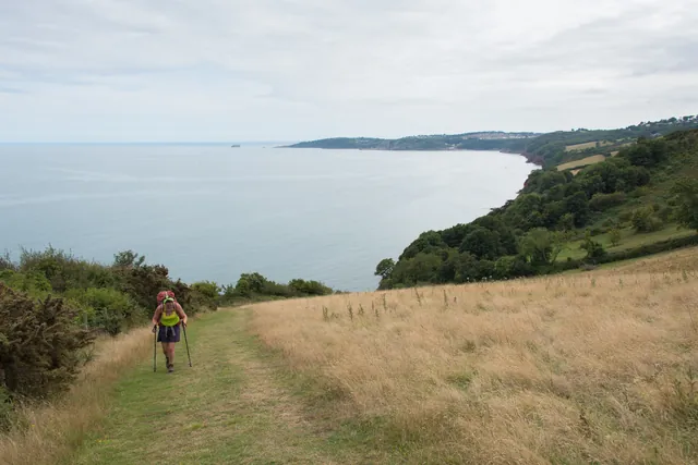 Looking back at Babbacombe Bay