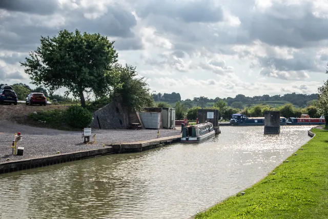 Our narrowboat, Urban Fox, ready to set off at Caen Hill Marina