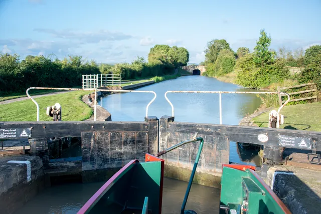 Our second lock to get through, on the approach to The Barge Inn at Seend Cleeve
