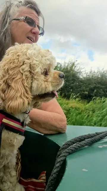 Betty is a very curious dog so she loved sitting with Maggie up front and watching all of the wildlife along the canal