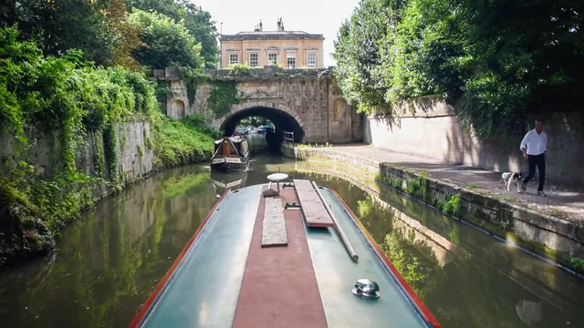 Fabulous section of tunnels and locks on the approach to the centre of Bath