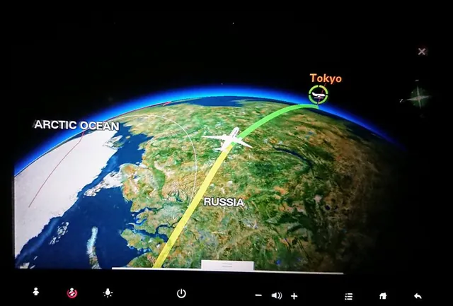 First time we've flown up this high in the northern hemisphere - destination Tokyo!