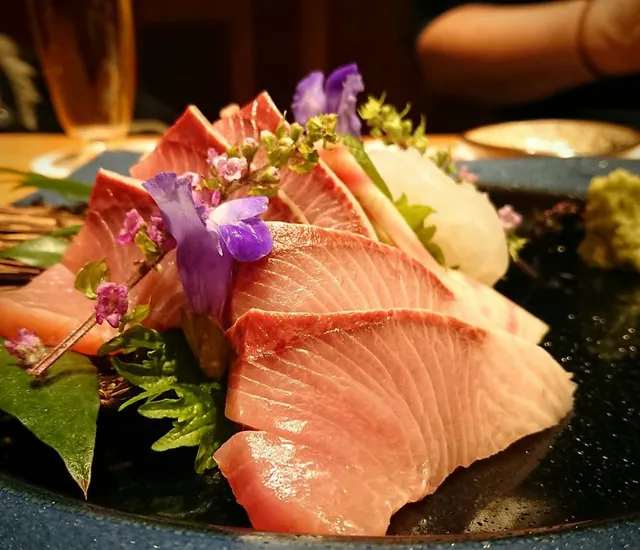 A plate of sashimi to go with our tempura lunch feast. Loves me a good bit of Japanese food