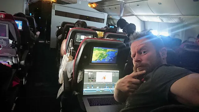 Video editing and uploading to YouTube while on Japan Airlines JL43 somewhere over Russia. You gotta love the option of in-flight Wi-Fi, no? A first for me, but unsurprisingly, I'm McLovin it