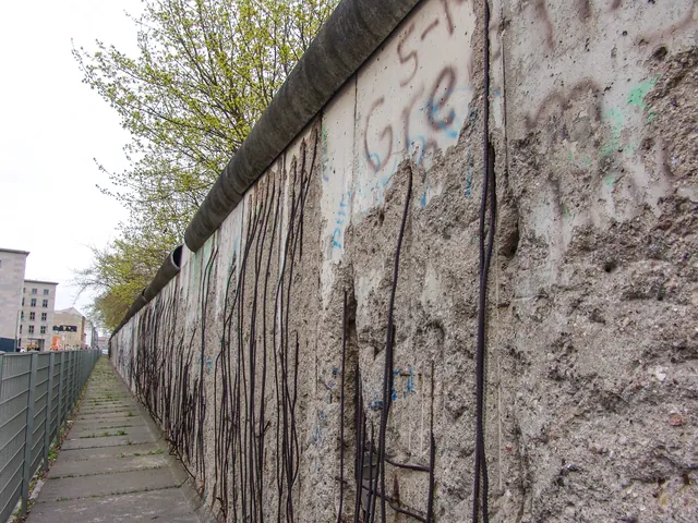 One of the few remaining sections of the Berlin Wall