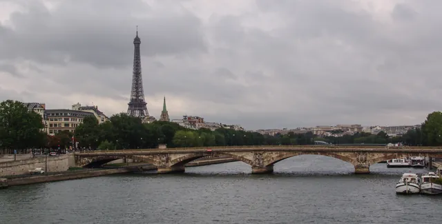 The Eiffel Tower comes into view