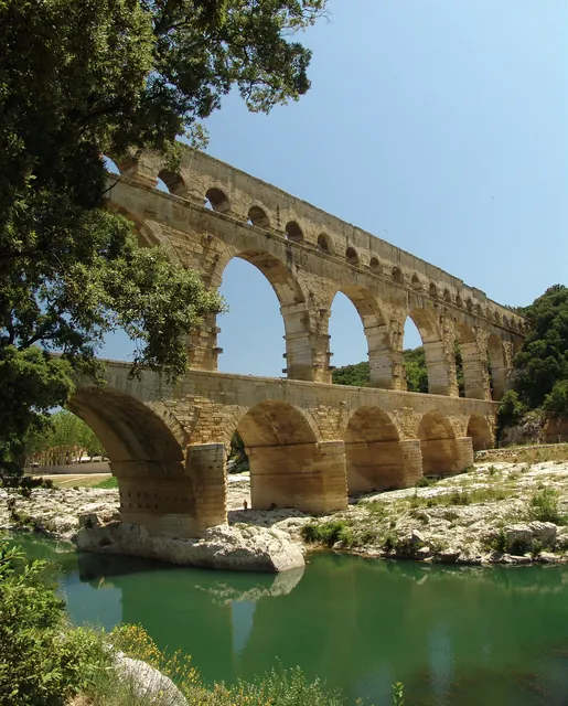 The stunning Pont du Gard aqueduct north of Nimes