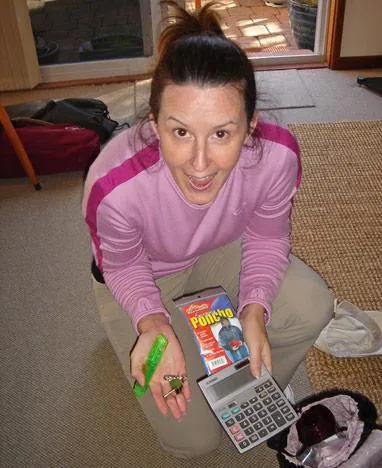 Gill packing a calculator, intent on a bit of Pythagoras??
