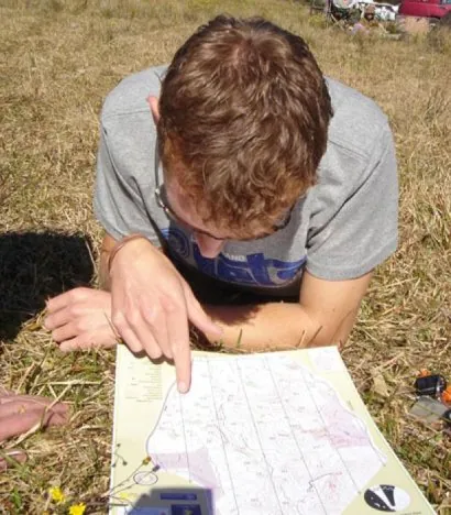Ed contemplating the route