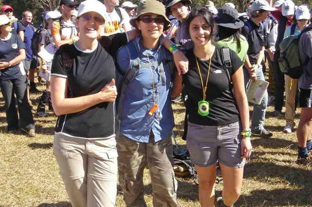 The girls team - a little bit nervous about possible navigation mishaps and subsequent overnight camp in the cold wilderness