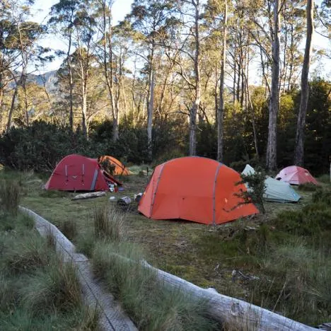 Early morning at the New Pelion camp site