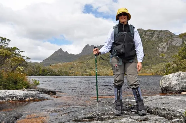Mericia sporting her new gaiters