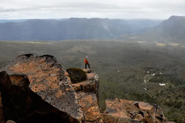 Darrell taking in the panoramic views of the valleys below - utter peace and quiet