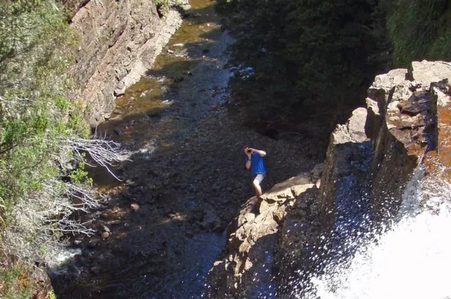 Who's the madman part way down the falls taking the picture? [Ed Mounsey Â©]