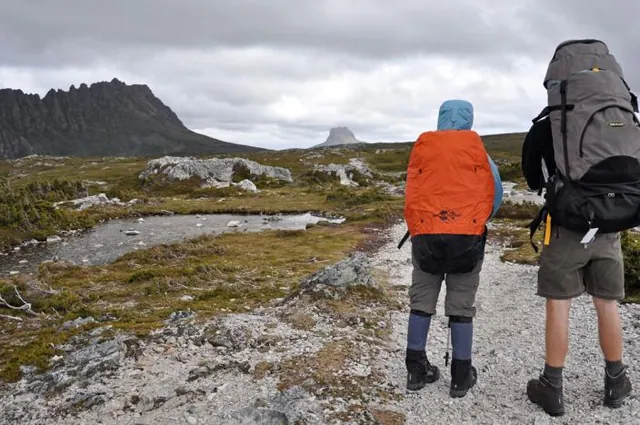 Cradle Mountain summit and Barn Bluff in the far distance