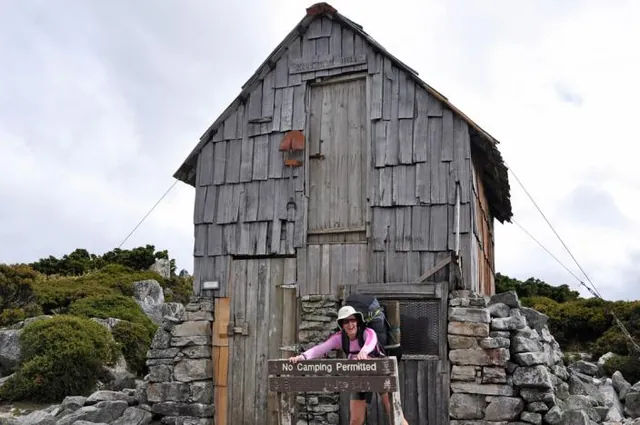 Gill in front of Kitchen Hut - you wouldn't want to camp up here - too exposed