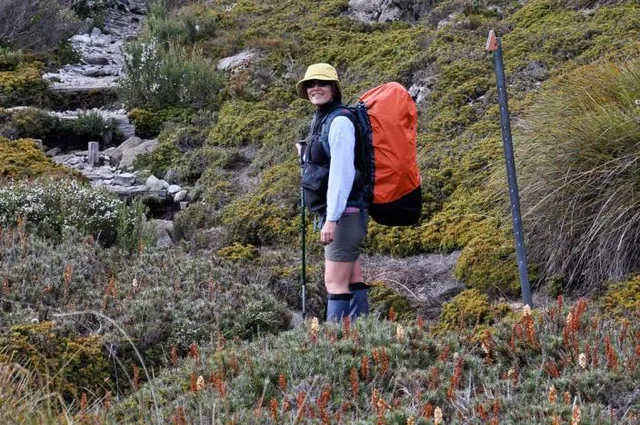 Mericia wasn't chancing more changeable weather so put the pack cover on from the start