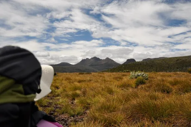 Mount Ossa in the distance - our challenge for Day 4