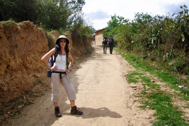 We start the trail in the grassy lowlands having met with our horse handlers