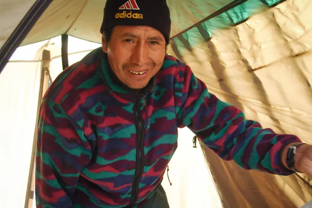 Mario serves up a power breakfast today for our big push over the Salkantay mountain pass