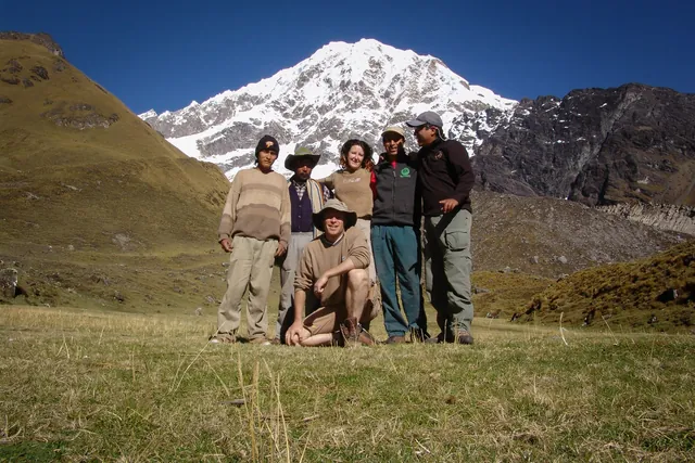 Final group shot in front of Salkantay ... the horse handlers would leave us tonight