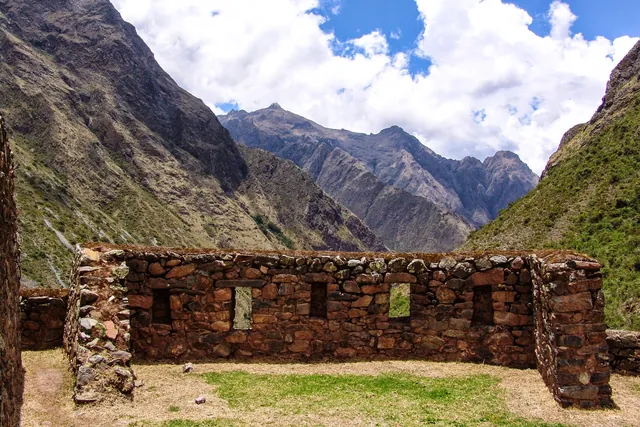 Inca ruins are scattered along the trail