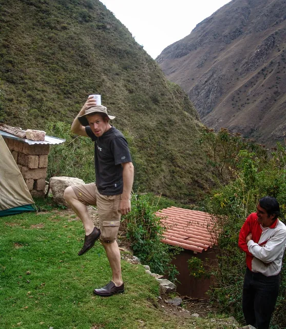 Holger had to get a picture of me in my slip-ons which he and the porters found hilarious for some reason?