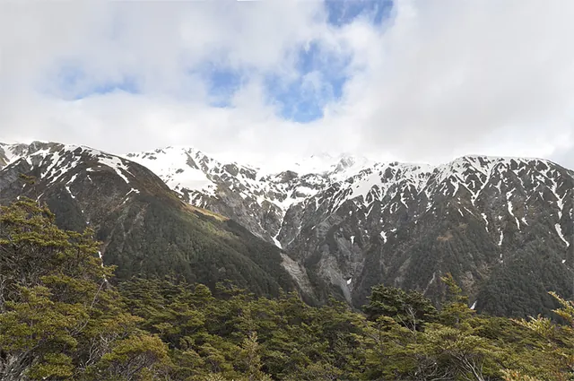 Looking up to Mount Rolleston - can't be seen from this elevation