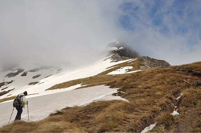 We reach the snow-line and keep going to see how it goes