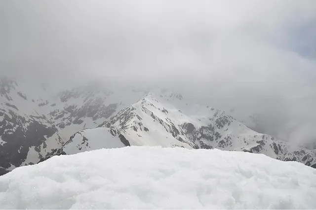 Looking over to Mount Rolleston - no majestic views today unfortunately