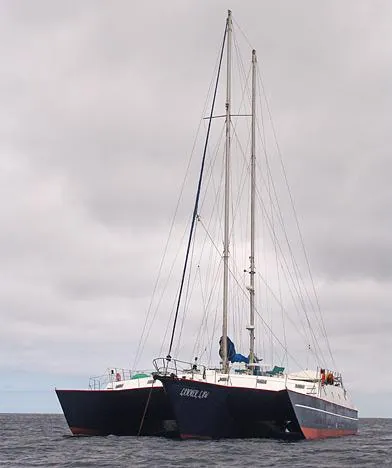The Lammer Law - a 93ft trimaran designed by Duncan Muirhead, named after a Scottish mountain