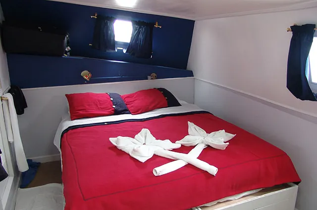 This was our cabin (all are much the same) - comfortable and spacious for a liveaboard