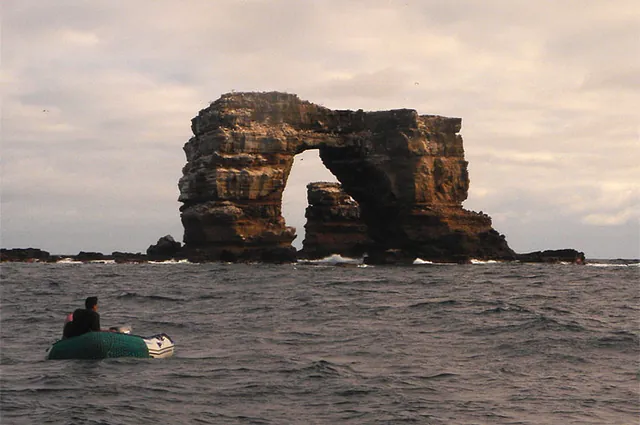 The hallowed Darwin's Arch - home to many passing Whale Sharks (we hoped)